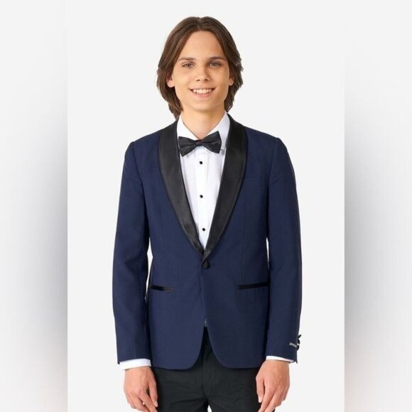 Opposuits Tuxedo Jacket Teen Boys Midnight Blue NWT Size 16 - Picture 2 of 10